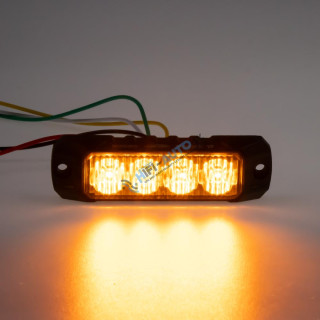 PROFI výstražné LED svetlo vonkajšie, oranžové, 12-24V, ECE R65