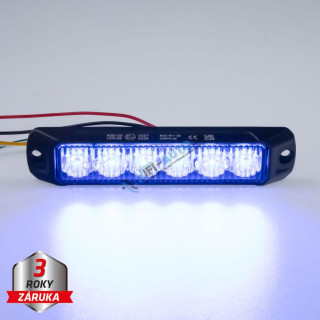 PROFI výstražné LED svetlo vonkajšie, modré, 12-24V, ECE R65