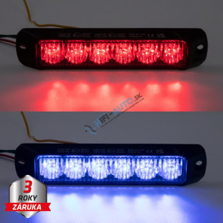 PROFI výstražné LED svetlo vonkajšie, červeno-modré, 12-24V, ECE R65