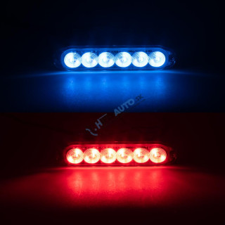 PROFI SLIM výstražné LED svetlo vonkajšie, modro-červené, 12-24V, ECE R10