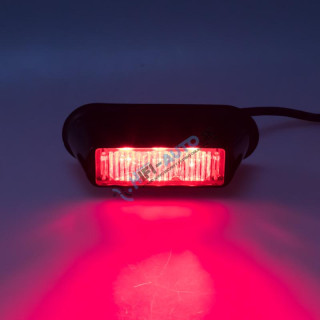 x PREDATOR 3x1W LED, 12-24V, červený, ECE R10