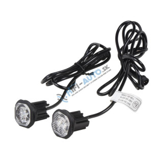 x 2x PROFI výstražné LED svetlo vonkajšie červené, 12-24V, ECE R10