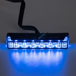 PROFI SLIM výstražné LED svetlo vonkajšie, do mriežky, modrej, 12-24V, ECE R65